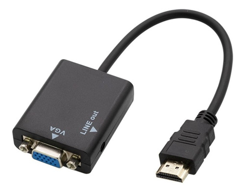 Adaptador Hdmi A Vga Con Conexión De Audio Philco