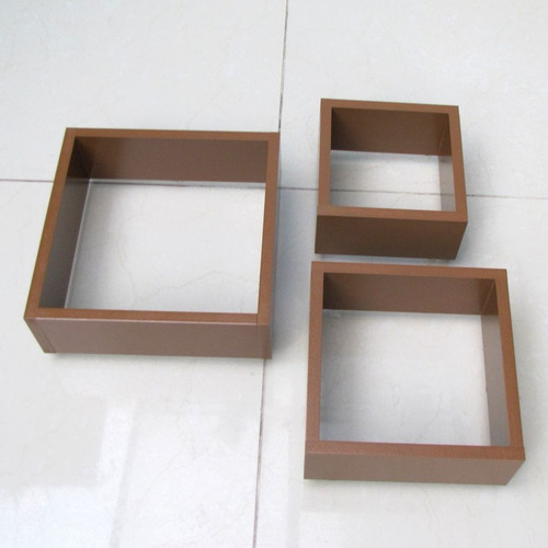 Imagem 5 de 5 de Nicho Decorativo Mdf Kit 3 Unidades - Cor Marrom