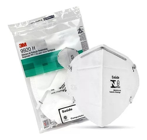 Kit 5 Máscara 3m 9920h N95 Pff2 Respiratória Hospitalar 