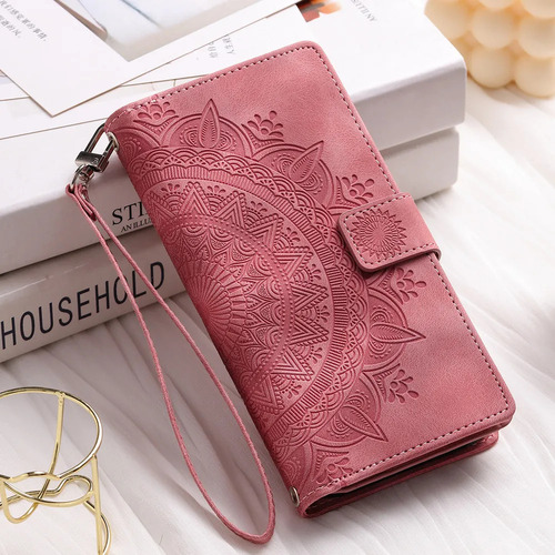 Funda De Piel Con Tapa Para Tarjetas Y Cartera .