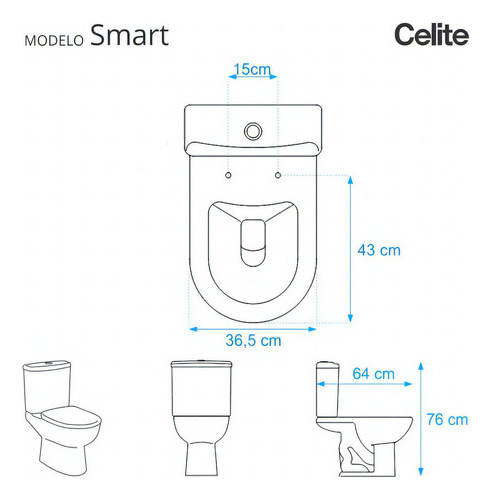 Tampa De Vaso Smart Cristal Transparente Para Bacia Celite