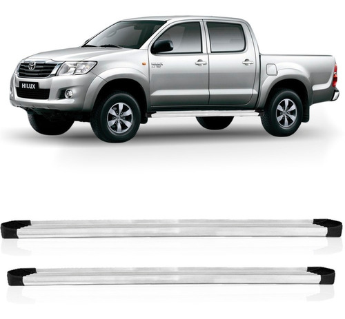 Estribo Personalizado Hilux 2012 2013 2014 Prata Plataforma