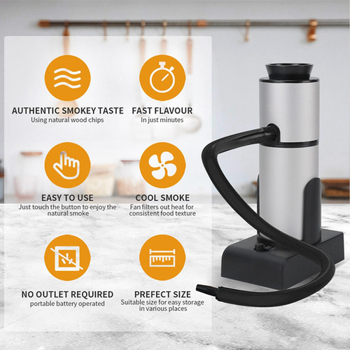 Infusor De Humo Portátil Comida Generador De 90x56x155mm