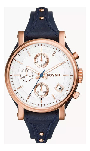 Reloj Fossil Es3838 Dama Boyfriend Cuero Cronógrafo Original