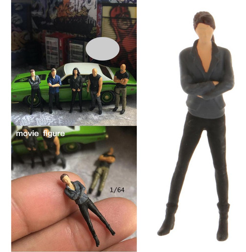 1/64 Escala Modelo De Personajes Pequeña Mini De Las Gris