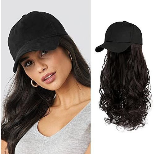 Cap De Béisbol Aynqueen Con Extensiones De Pelo Pf8to