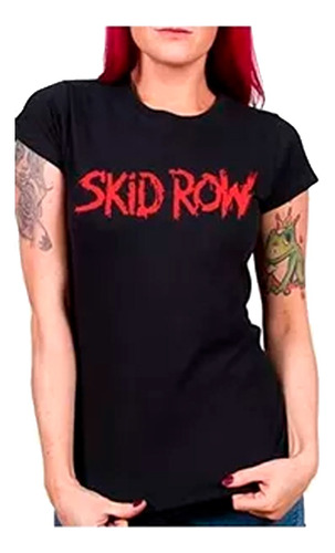 Camiseta Estampada Hombre Bandas Skid Row Rocker Moda