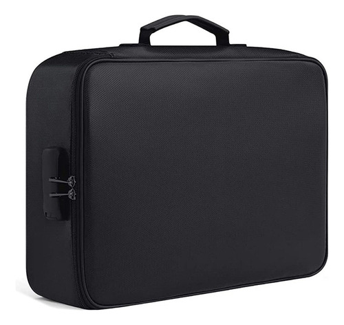 . Fireproof Document Bag With Lock, Port Handle