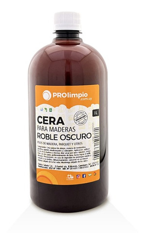 Cera Para Pisos De Madera De Roble Oscuro 1 Lt - Prolimpio