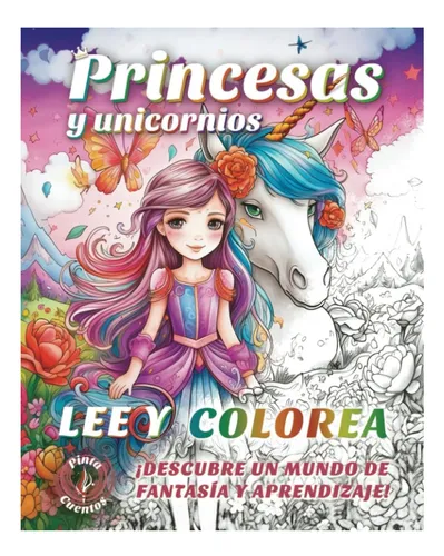 Libro: Libro De Colorear Educativo De Princesas Y Un Libro Y
