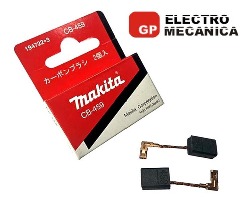 Imagen 2 de 9 de Juego De Carbones Makita Cb 459 Originales Amoladora