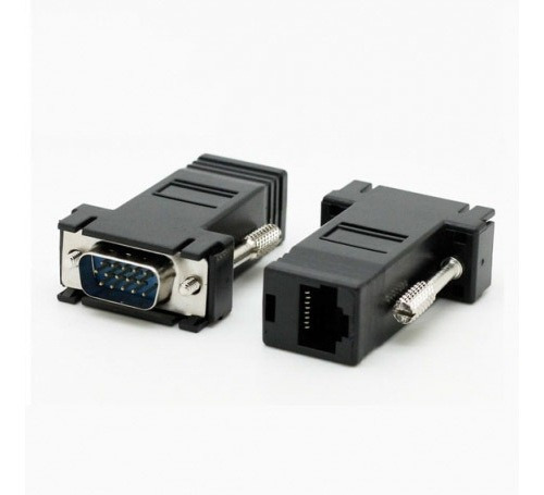 Adaptador Extensión Vga Macho A Rj45 Hembra Rj45 A Vga 4 Uni