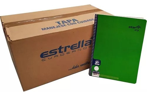 Kit 36 Cuaderno Profesional Estrella 100h Cuadro Chico Espir Color
