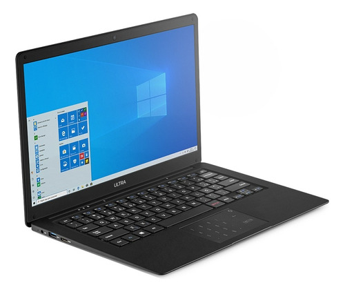 Notebook Multilaser Ultra UB326 preta 14.1", Intel Pentium N3700  4GB de RAM 120GB SSD 60 Hz 1366x768px Windows 10 Home