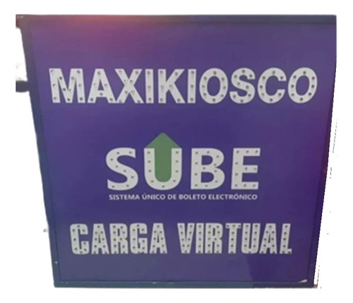 Cartel Led Kiosco-sube-cargab Virtual - Ext Hierro Doble Faz