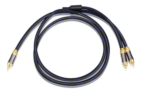 Cable Rca Para Subwoofer En Y Blindado 3 Metros Audio Hifi 