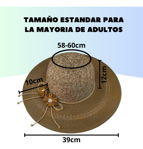 Sombrero De Sol Para Mujer Elegante Proteccion Solar Playa