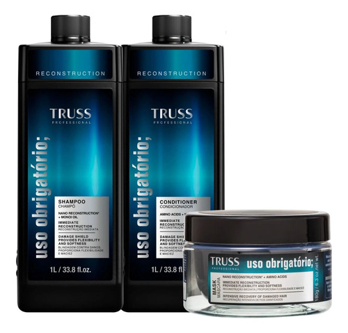 Truss Uso Obrigatório Shampoo E Condicionador 1l + Masc 180g