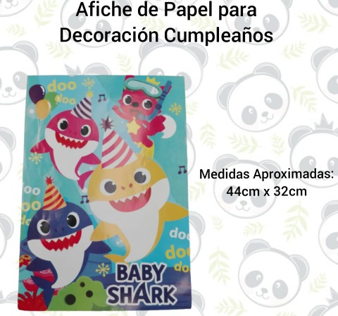 Afiche Para Piñata Cumpleaños Precio Por 2 Baby Shark