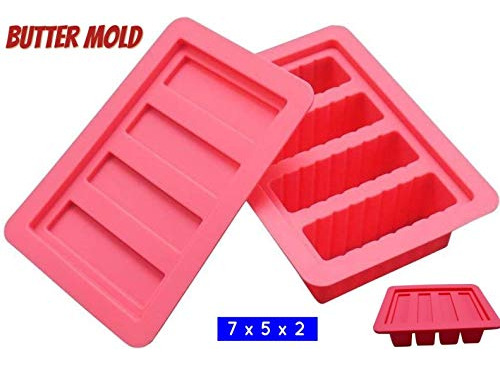 Moldes Grandes De Silicona Para Mantequilla Con 4 Cavidades