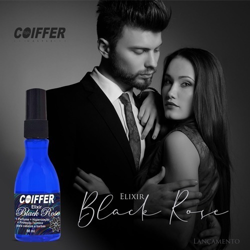 Imagem 2 de 3 de Spray Elixir Black Rose Coiffer 80ml Ara Cabelo E Barba