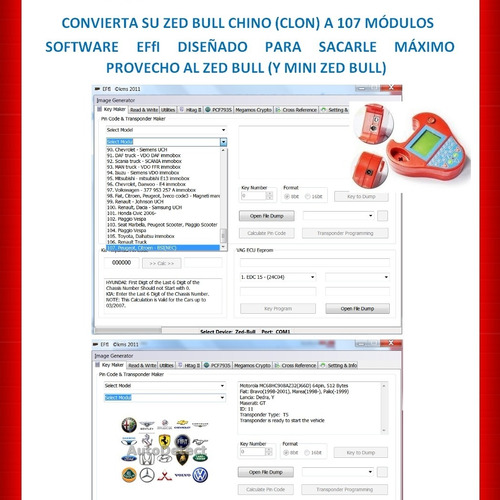 Mini Zed Bull Programador De Llaves Transponders Codificador