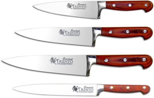 Cuchillo Trento Gourmet 15cm Inox 420c Madera
