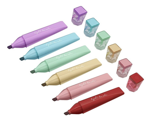 Chosch 6 Resaltadores Colores Retro Vintage Lápiz Labial
