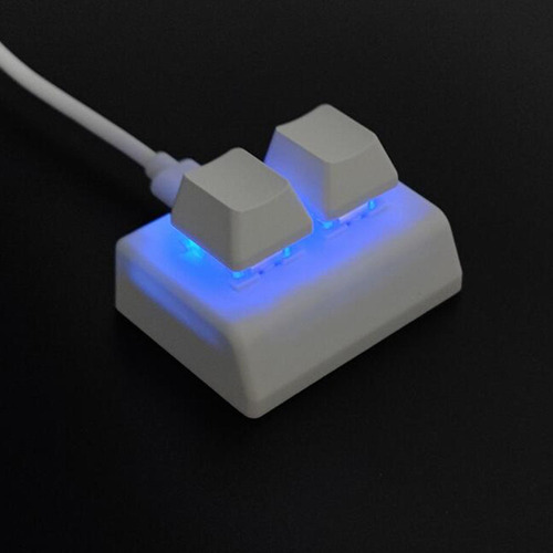 Teclado Usb Para Jogos Com 2 Teclas Teclado Mecânico Branco