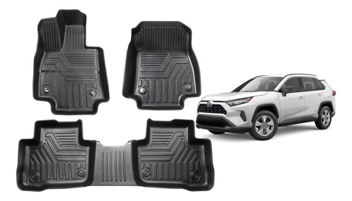 Set Pisos Rigido Tipo Bandeja Para Toyota Rav4  2019 2021