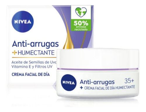 4 Unidades Crema Facial Humectante Nivea Antiarrugas + 50 Ml