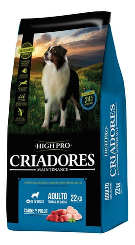 Alimento Maintenance Criadores High Pro para perro adulto sabor carne y pollo en bolsa de 22 kg