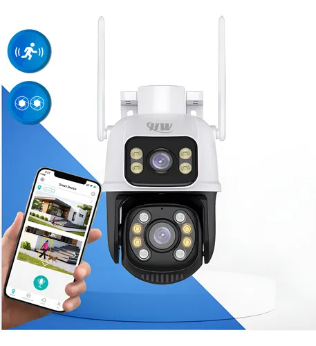Câmera De Segurança Infravermelho Wi-fi Smart A28b Dupla Lente Ip Prova D´agua- HW