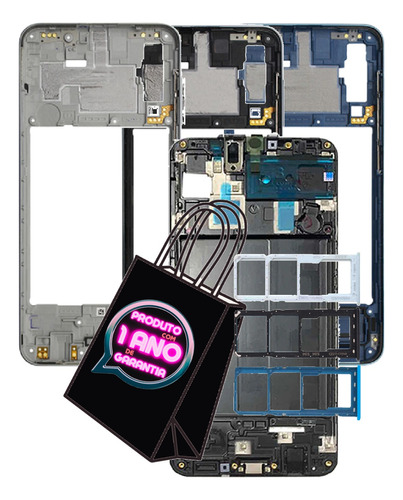 Carcaça Para Galaxy A50 Aro Lateral Botões Gaveta + Chassis!