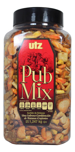 Pub Mix Utz Deliciosa Mezcla De Botanas Saladas 1.24 Kilos 