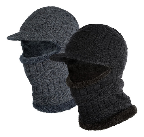 Pasamontañas Para Hombre, 2 Unidades, Gorro De Punto, Máscar