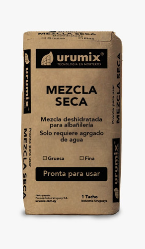 Imagen 1 de 2 de Mezcla Seca Fina Urumix X 25 Kg. Barraca Del Cordon