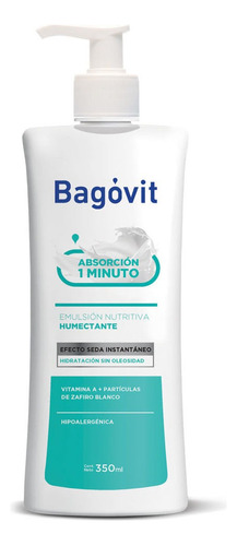 Bagovit Emulsion Corporal Efecto Seda X 350 Ml Tipo De Envase Botella Fragancia Neutro