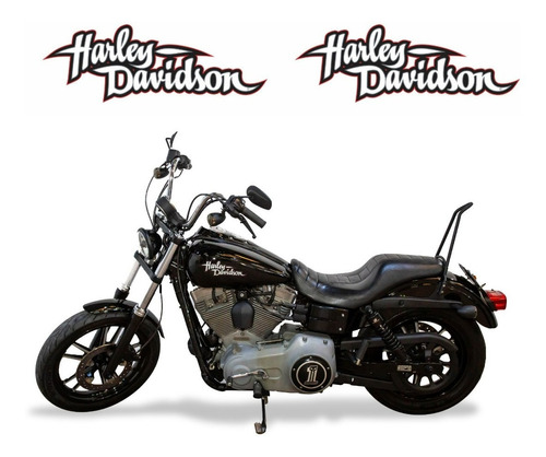 Adesivos Tanque Para Harley Davidson Dyna Super Glide 19281 Cor BRANCO/VERMELHO