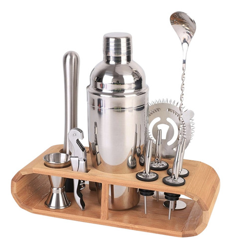 Set De Cocteleria Kit Bartender Utensilios Jigger 11 Piezas