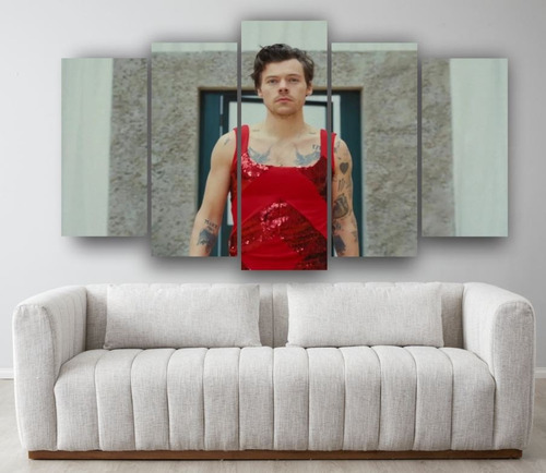 Cuadro Decorativo Harry Styles Arte Moderno 5 Piezas - 04