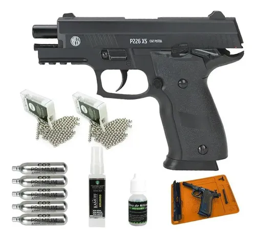 Pistola Pressão Co2 Sig Sauer P226 X-five Full Metal + Itens