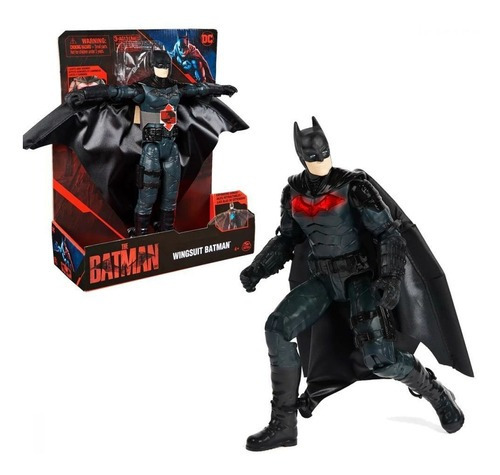 Boneco Batman Wingsuit 30cm Com Luz E Som Sunny 2914