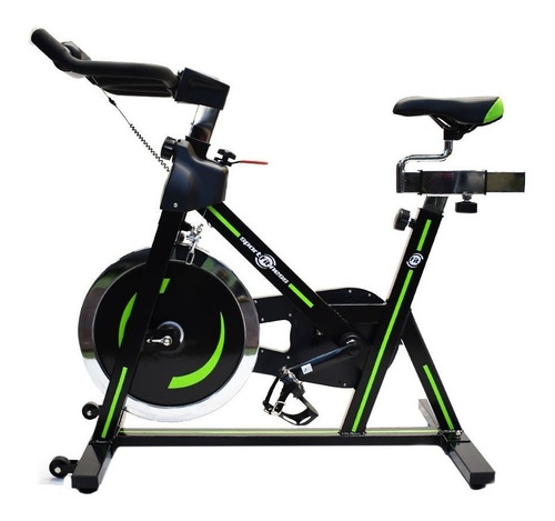 Bicicleta estática Sportfitness Livorno para spinning color negro y verde
