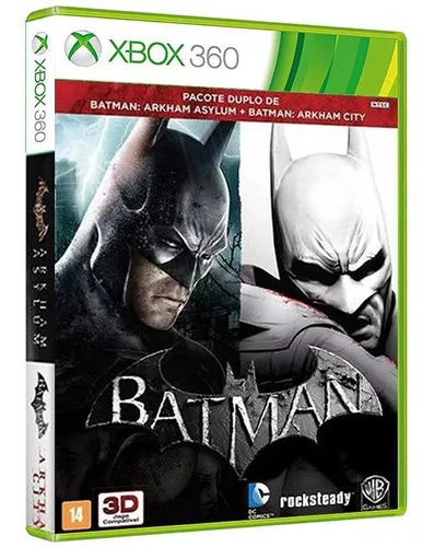 Jogo Combo Batman Arkham Asylum & City Xbox 360 Warner Bros em