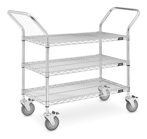 Carrito De Alambre Para Uso Pesado - 122x46x104cm, 3 Repisas