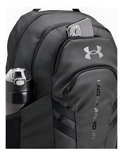 Mochila Under Armour Hustle Pro 6.0 Backpack Comoda Original Gris Oscuro Lisa