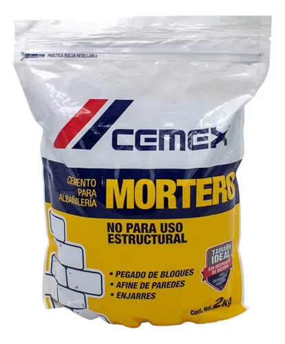 Cemento Mortero Albañilería Pegado Block Tabique 2kg Cemex