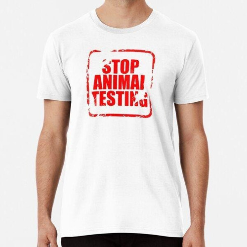 Remera Stop Animal Testing Algodon Premium