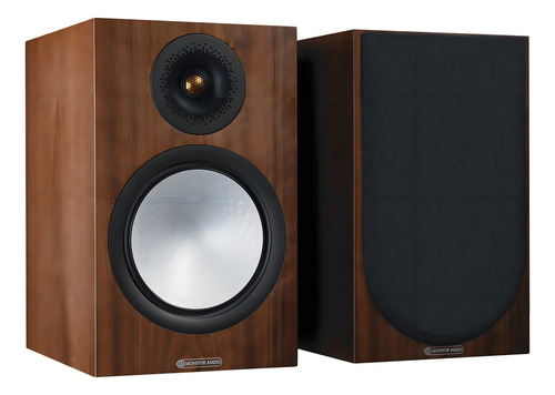 Monitor de audio Par Caixas Acústica de 120 W, plateado, 100 g, 7 g, nogal